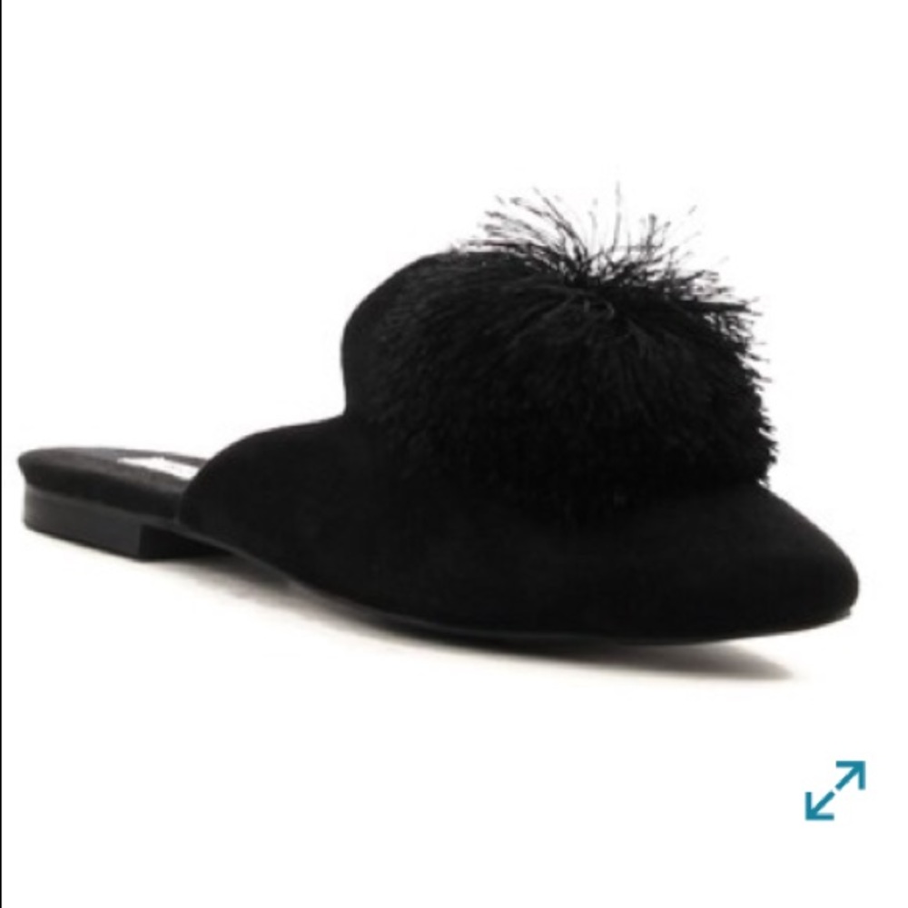 ❤️ black satin puff mules - brand new! ❤️